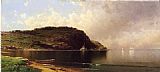 Alfred Thompson Bricher Famous Paintings - Seascape with Dory and Sailboats